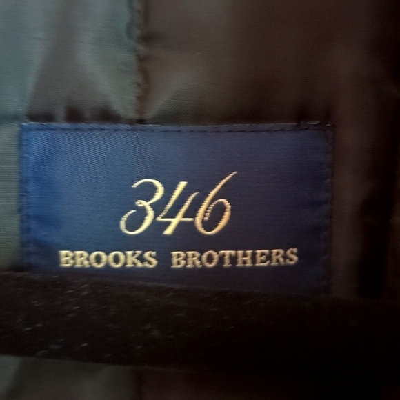 Coat Peacoat By Brooks Brothers In Black, Size: 8